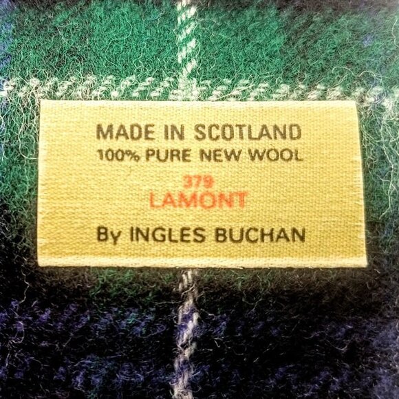 Ingles Buchan Scotland Tartan Plaid Wool Fringed Oblong Scarf - Picture 3 of 3